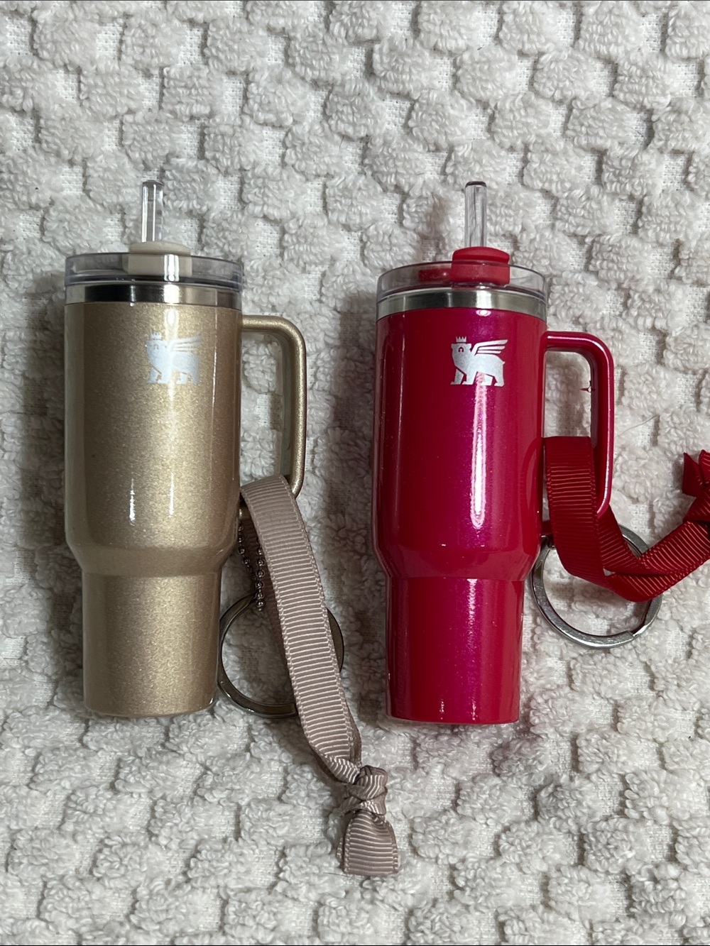 Stanley Tumbler Keychains with Straw Lids